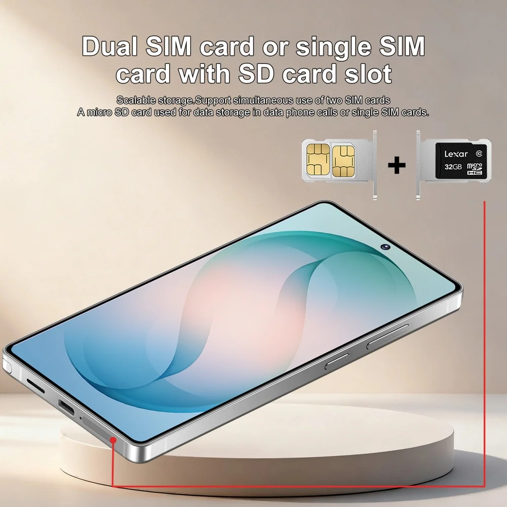 K-Touch C26 Ultra Mobile Phones 5G Dual Card Dual Standby Smartphone 7.3 Inch Android 15 Cell Phone 16+48MP 22GB+2TB 7800mAh Face Unlocked WIFI GPS Cellphones For Men Women Gifts