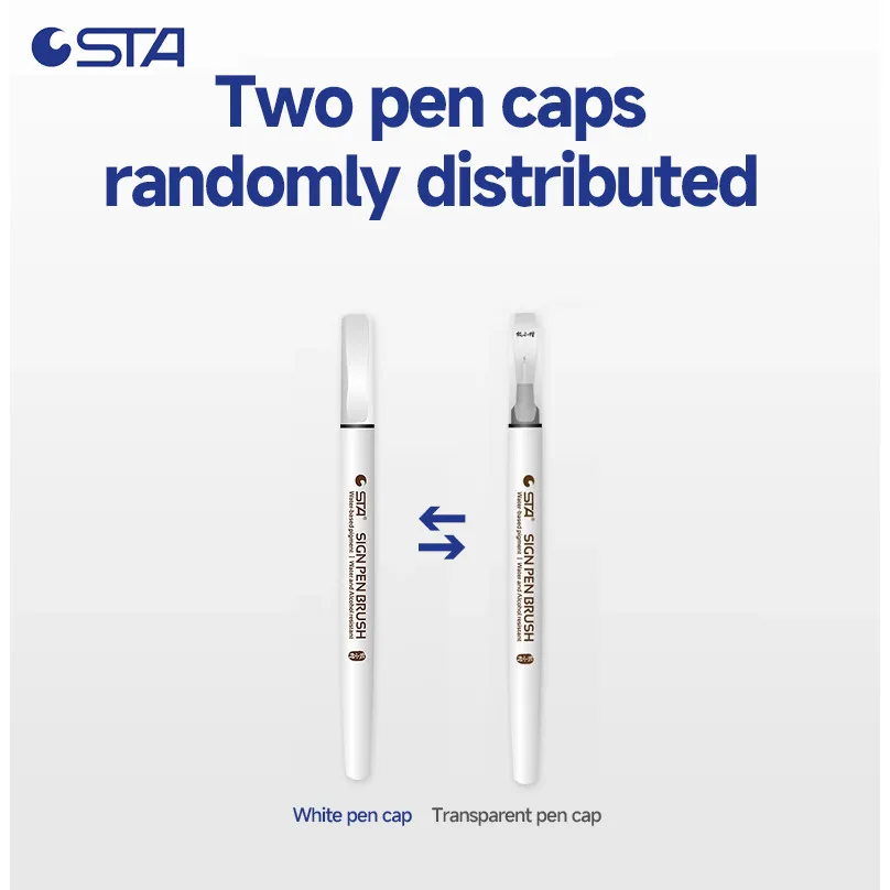 4 teile/satz Wasserdichte Kalligraphie Stift Weichen Pinsel Skizzieren Schriftzug Schreiben Zeichnung Kunst Liefert Schule Schreibwaren 3751 – Detail 4