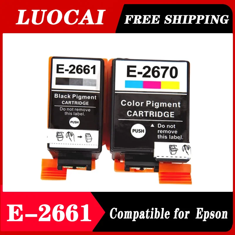 

Совместим с картриджем T2661 T2670 с чернилами, совместимыми с цветными чернилами премиум-класса, для картриджей Epson Φ с принтером (ЕС)
