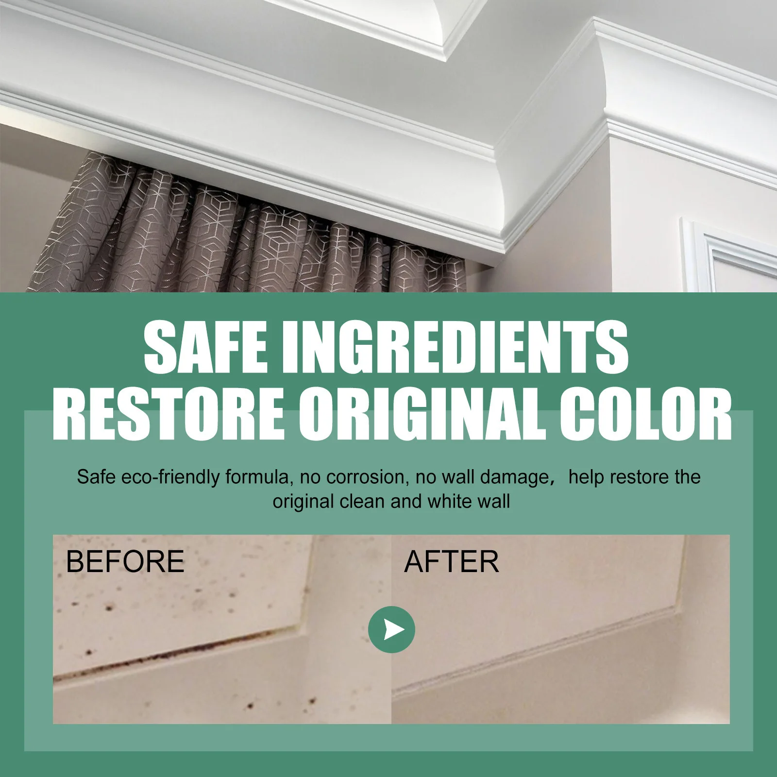 Mold Remover Spray Mildew Elimination Wall Mold Spot Prevention Bathroom Kitchen Cleaning Effective Mildew Removal Cleaner Spray