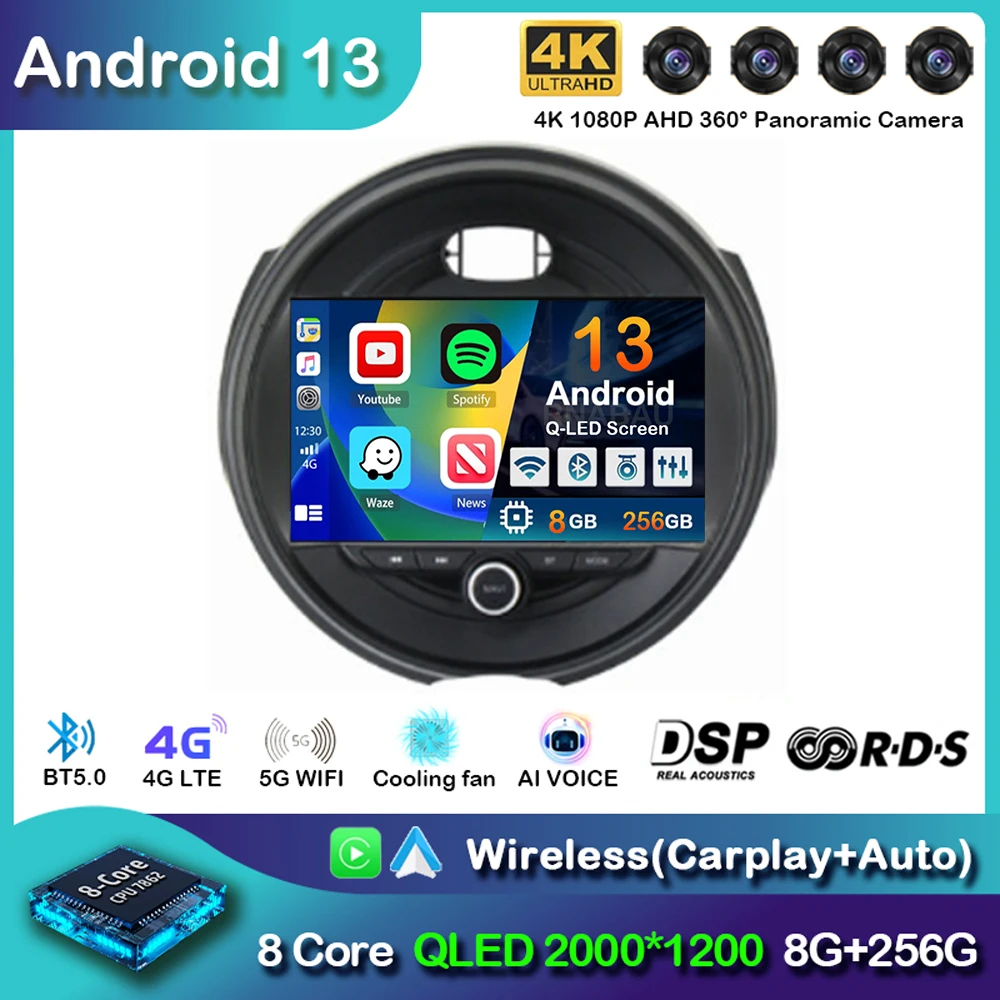 

Android 13 Carplay Auto Car Radio For BMW MINI COOPER F54 F55 F56 F60 2014-2019 Navigation GPS Multimedia Player 2DIN DVD Stereo