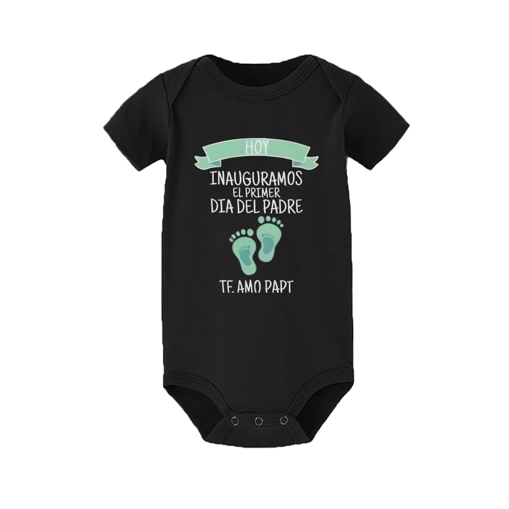 My First Father's Day Family Outfits Daddy Tshirt +Baby Romper 1st Father's Day Family Matching Outfit Fathers Day Clothing 6