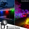 Outdoor Light Garden Landscape Decoration RGB EU/US Plug Spotlight Waterproof Pathway Yard Spike Lawn Lamp 110V 220V Lighting 4