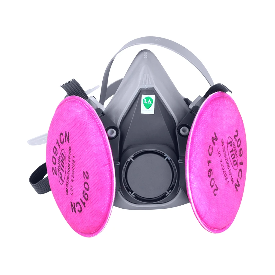 Dust Mask 6200 Spray Paint With 2091 P100 Anti-particle Filter Industrial Dustproof PM2.5 Particle Protective Mask dust mask dustproof respirator face respirator half face respirator mask