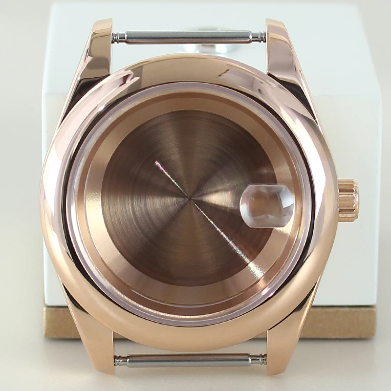 High-Quality 36mm/39mm Steel Watch Case with Sapphire Glass Bracelet