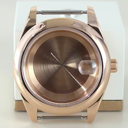 High - Quality 36mm/39mm Steel Watch Case with Sapphire Glass Bracelet - 39mm NH35 NH36 (Rose gold case 3)