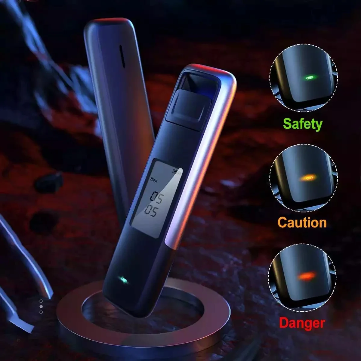 New Portable Non-Contact Alcohol Breath Tester with Digital Display Screen USB Rechargeable Breathalyzer Analyzer High Accuracy