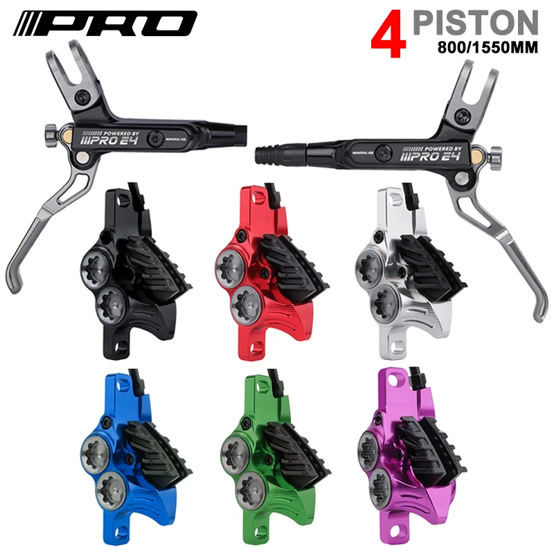 Bicycle Hydraulic Disc Brake 4 Piston MTB Brake Caliper IIIPRO E4