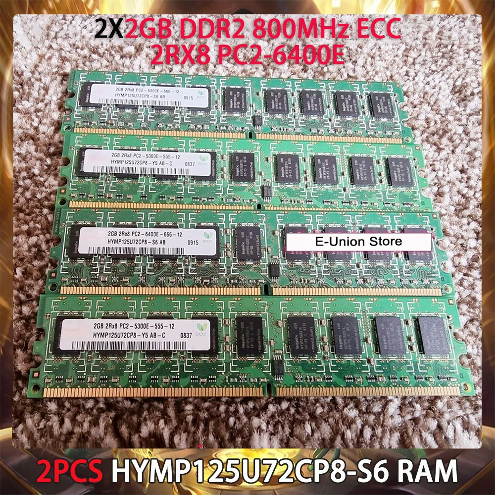 

2PCS HYMP125U72CP8-S6 RAM For SK Hynix 2GB DDR2 800MHz ECC 2RX8 PC2-6400E Server Memory Works Perfectly Fast Ship High Quality