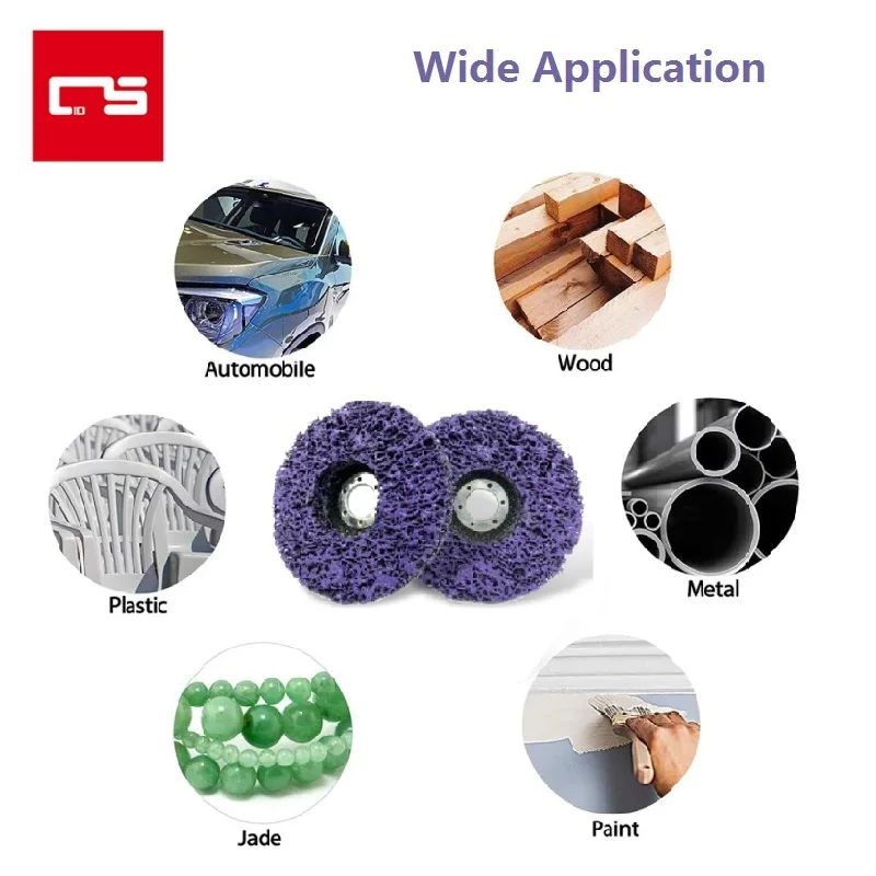 2/5pcs 125mm Grind Disc Abrasive Wheel Paint Rust Remover Poly Strip Disc for Angle Grinder Clean Polish Metal Motorcycles Car