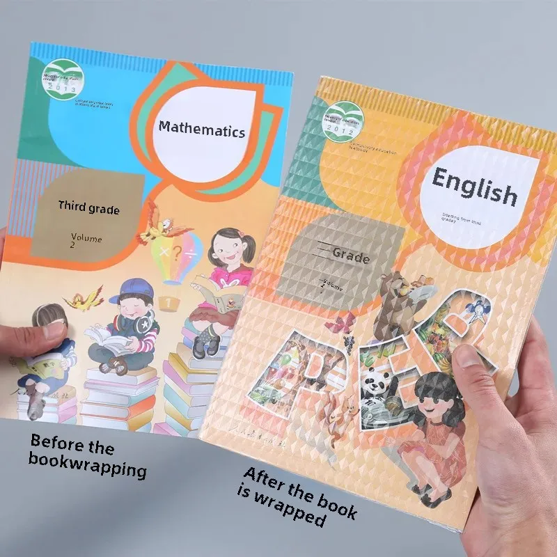 Kede Bao Book Cover Transparent Student Book Bag Cover Student Jacket Office School Stationery Bookbinding