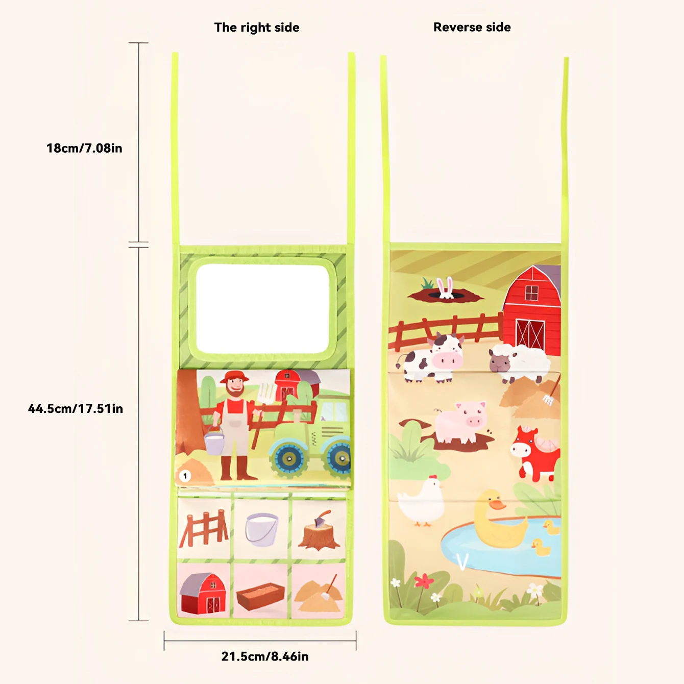 Mirror desk calendar cloth book with ringing paper sound education cognitive three-dimensional hanging toy 2