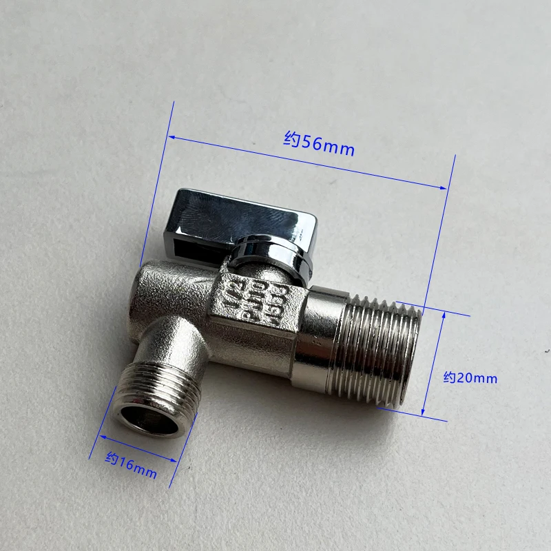 Concealed Water Tank Supply Angle Valve Switch 3/4 Copper Triangle Valve Ball Concealed Water Tank Variable Diameter Joint