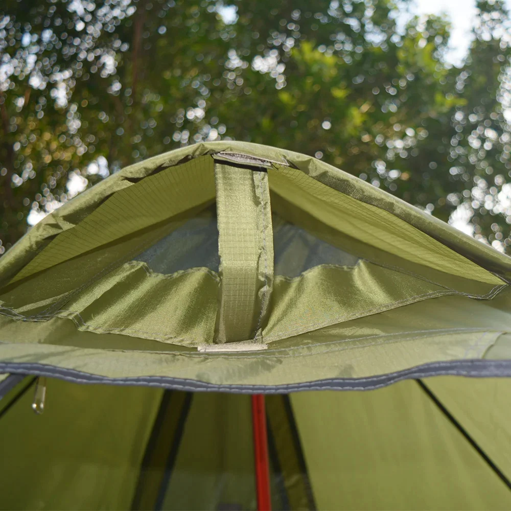 Ultralight Outdoor Camping Pyramid Tent for 1-2 Person with Chimney Hole