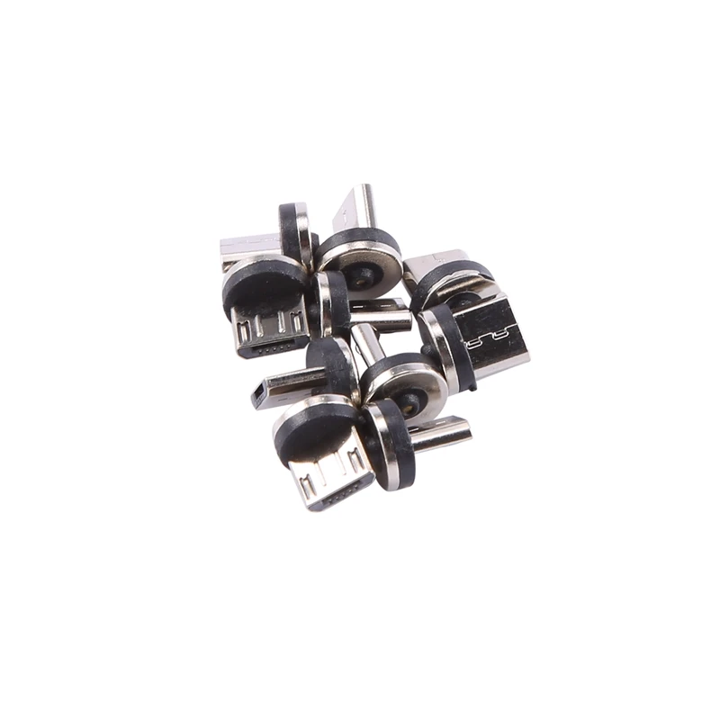 10PCS/SET Round Magnetic Cable Plug 8 Pin Micro-USB Plugs Fast Charging Phone Magnet Charger Plug power adapter cellphone adapter power charger