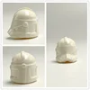 100 pcs pure white helmet head Figure Building Block Model accessories Toys for children minifigures 2