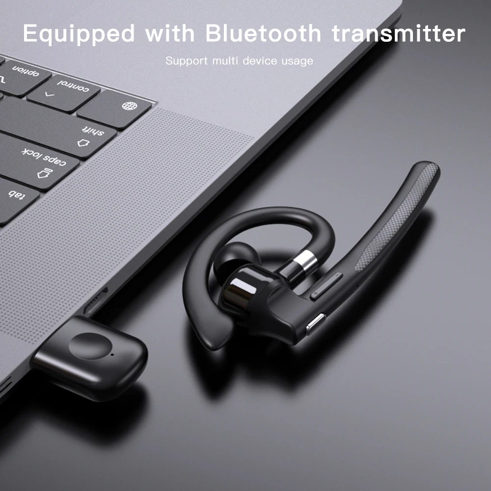 eppfun Bluetooth 5.4 Headset Wireless Headphone Dual-Mic Mute CVC8.0 Noise Cancelling Driving Earpiece Handsfree Earphones