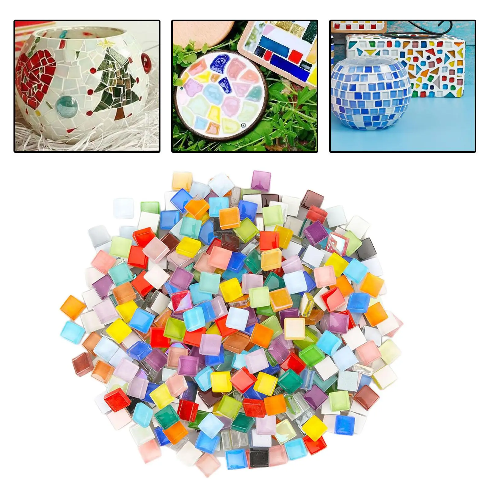 Crystal Glass Mosaic Tiles Glitter Assorted x10x4mm Gifts DIY Material 1kg 1000G Mixed Decor