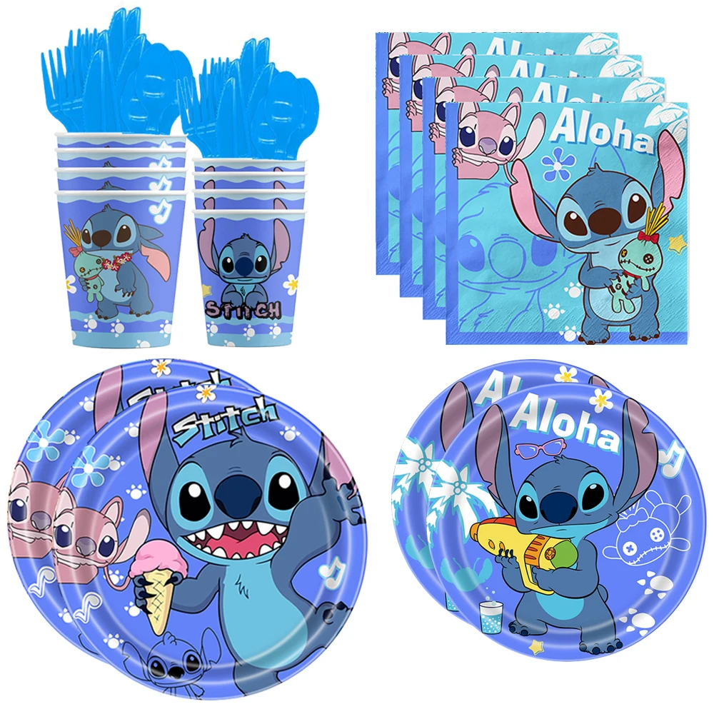 NewStitchLiloPartySuppliesDisposableTablewarePaperCupsPlates