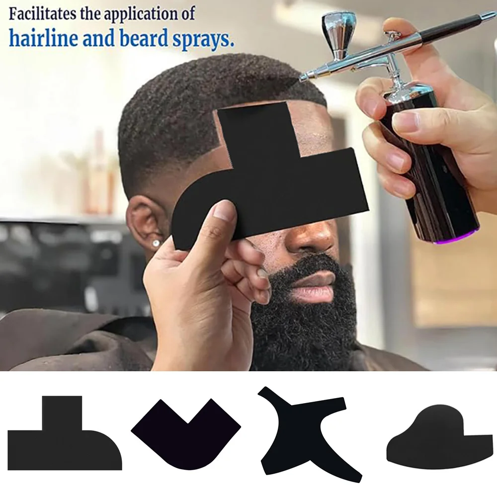 Friseur-Verschönerungskarten – 4-teiliges Set Aus PVC Mit Skalen Für Haar- & Bart-Styling