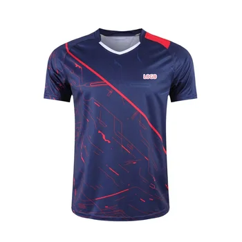 T-shirt da badminton personalizzate per uomo e donna YY, magliette da pallina da tennis ad asciugatura rapida e traspiranti, possono essere stampate con loghi