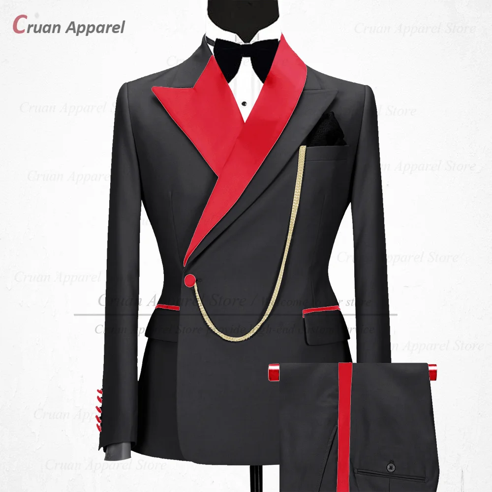 Men Formal Suit Slim Fit 2 Pieces Set