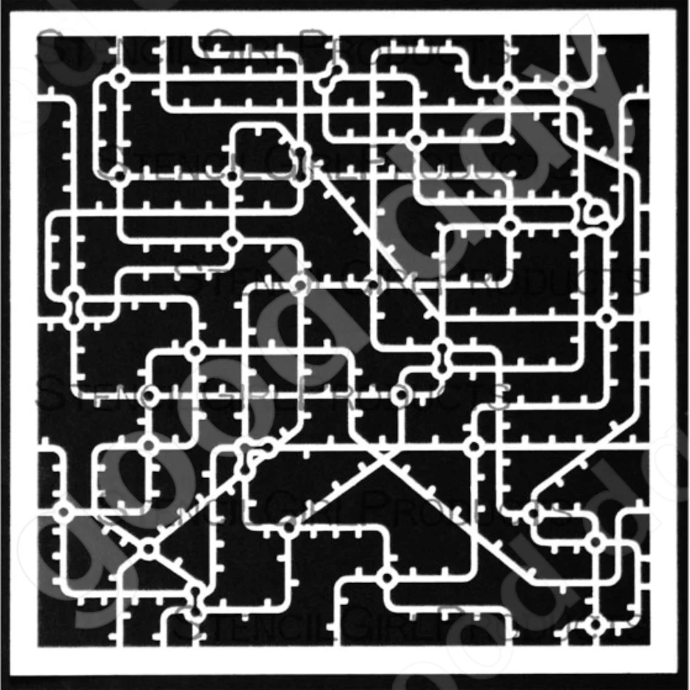 

2022 New Arrival hot sale Abstract Metro Map Mask Stencil for DIY Craft Making Greeting Card Diary Decor Scrapbook Handmade