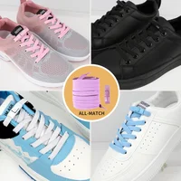 Lacets artificiel astiques Sans Attaches pour Chaussures, Fermeture à Pression, 8mm, pour Enfants et Adultes, Nouvelle Collection 5