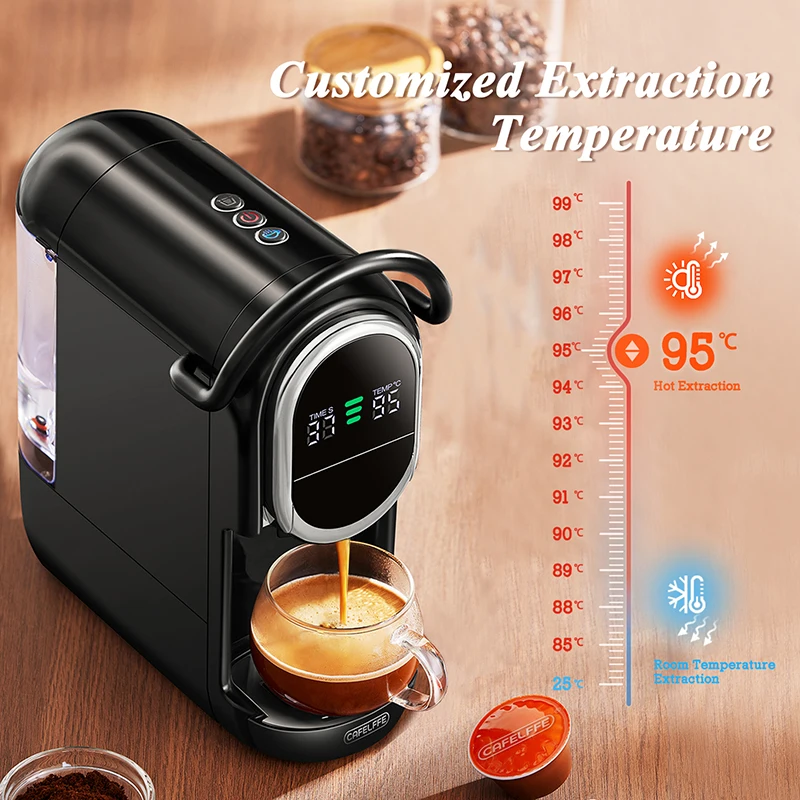 CAFELFFE 4in1 Máquina De Café Cápsula Quente/Frio Múltiplos Espresso Cafeteira Cappuccino Dolce Gusto Nespresso Em Pó 19BAR 3