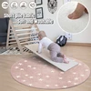 Nordic Cute Carpets for Living Room Cartoon Style Bedroom Decor Round Rug Soft Short Plush Children Mats Crawling Game Area Rugs 1