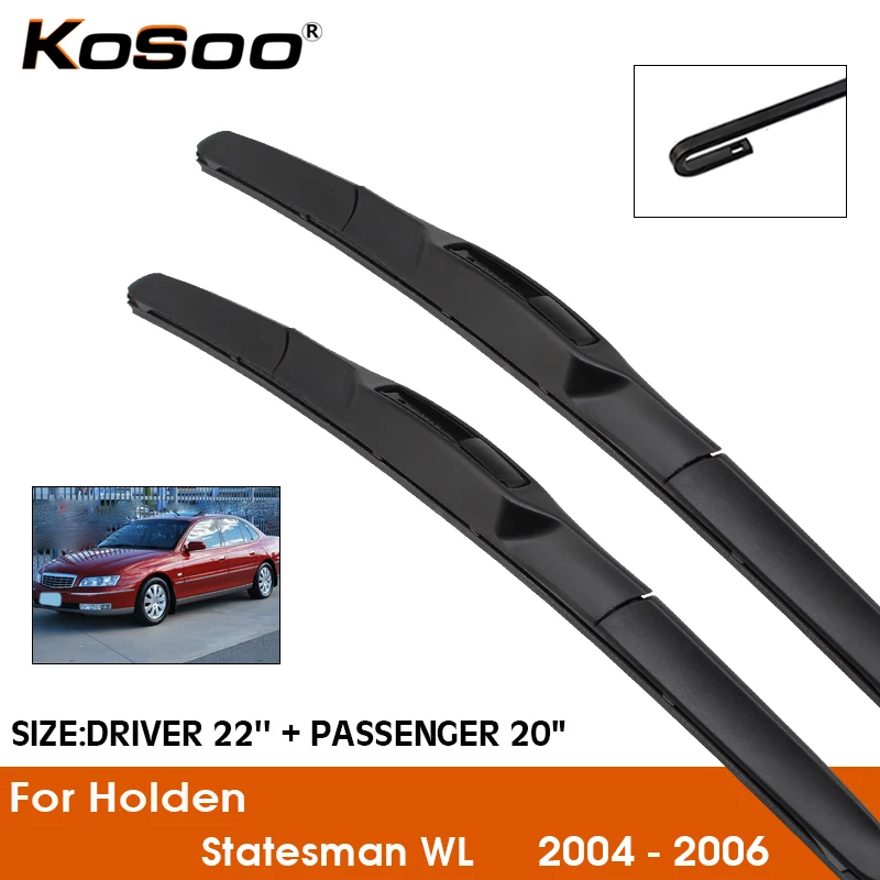 

Car Wiper Blade For Holden Statesman WL 2004-2006 Windshield Rubber Silicon Refill Front Window Wiper 22"+20" LHDRHD Accessories