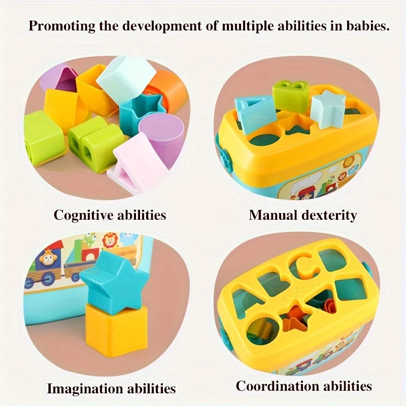 Baby Learning Resources Letter Blocks Toy Fine Motor Toy Early Education Color Recognition Alphabet Shape Toys for Toddlers 5
