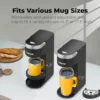 NEW Slim Single Serve Coffee Maker for K Cup Pods & Ground Coffee, One Cup Coffee Maker Fits 7.3" Travel Mugs 3