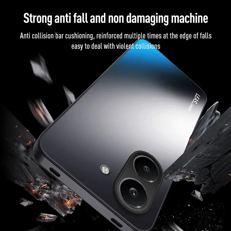 Shockproof Frosted Matte Hard Bumper with Camera Protection