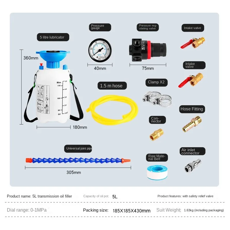 Pneumatic transmission oil filling tool gear oil replacement machine automatic gearbox filling machine filler pu