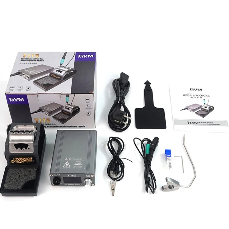 

GVM T115 45W High Quality C115 Soldering Iron LCD Display 1s Auto Sleep Mobile Phone Repair Constant Temperature Welding Station