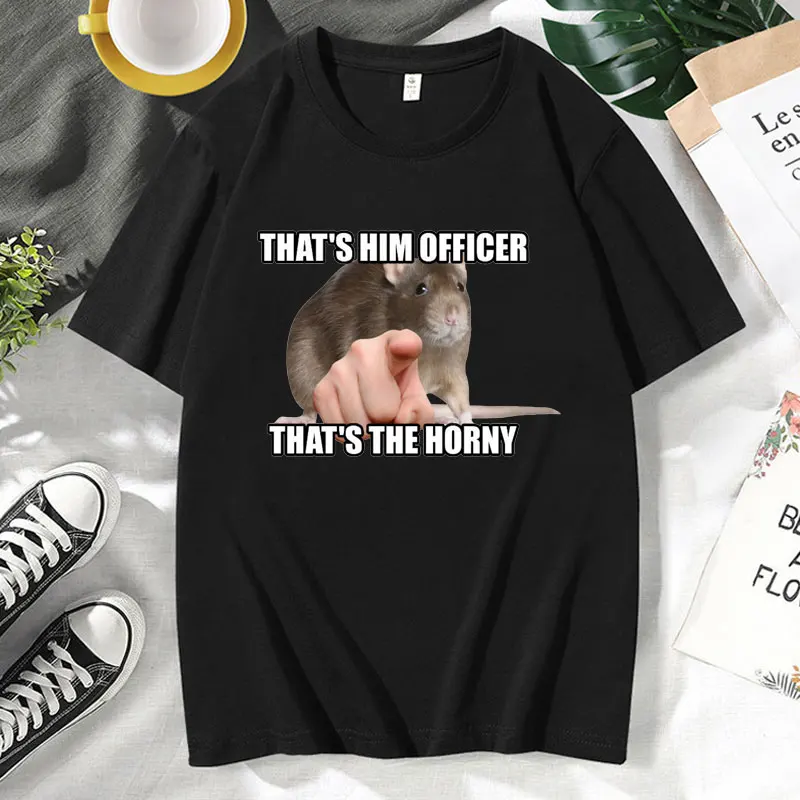 

That's Him Rat Funny Meme T Shirt Rat Lover Gift Graphic T Shirts T-Shirt Men Women's 100% Cotton O-Neck Tees Y2k Streetwear