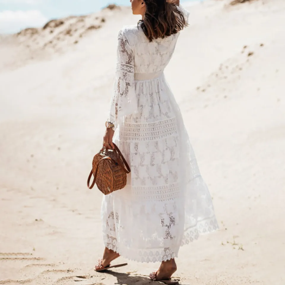 CUPSHE Mini Abito Da Spiaggia Da Donna Con Scollo A V A Righe Elastiche In Vita Verde 01 M 122349750
