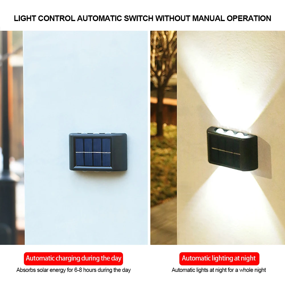 Solar Wall Light Outdoor Waterproof Balcony Wall Lights for Courtyard