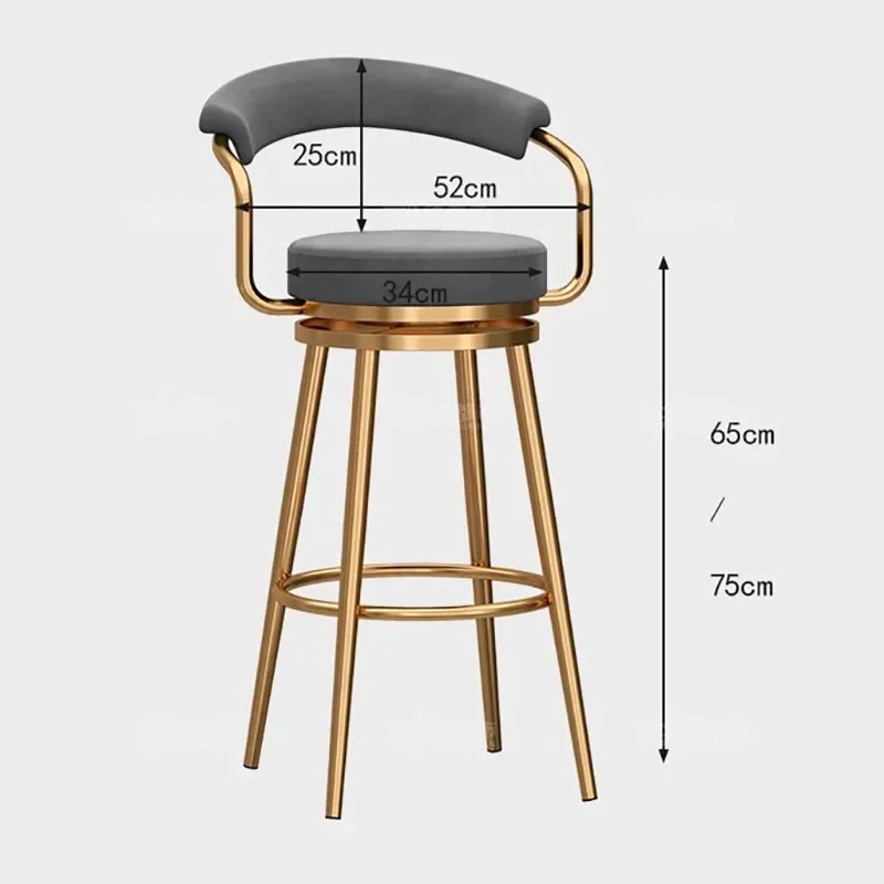 Leisure Stylish Bar Chairs bar chairs Designer Support Comfortable Luxury Chairs High Bistro Taburete Alto Para Cocina Modern Furniture