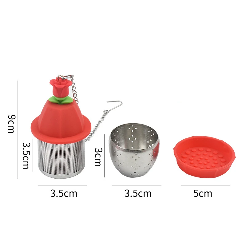 Tea Infuser Silicone Stainless Steel Tea Ball Leaf Strainer Brewing Device Herbal Spice Filter Sieve Kitchen Accessories