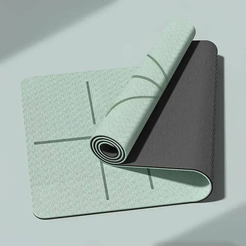 Yoga fitness mat thickened lengthened Environmental professional with strap net bag