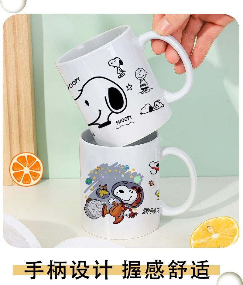 Snoopy Charlie Brown Children's Cartoon Glass Water Cup Cute Animation Boy  Girls Breakfast Milk Juice Cup 350ml Drink Wine Glass - Kids Lunch Bag -  AliExpress