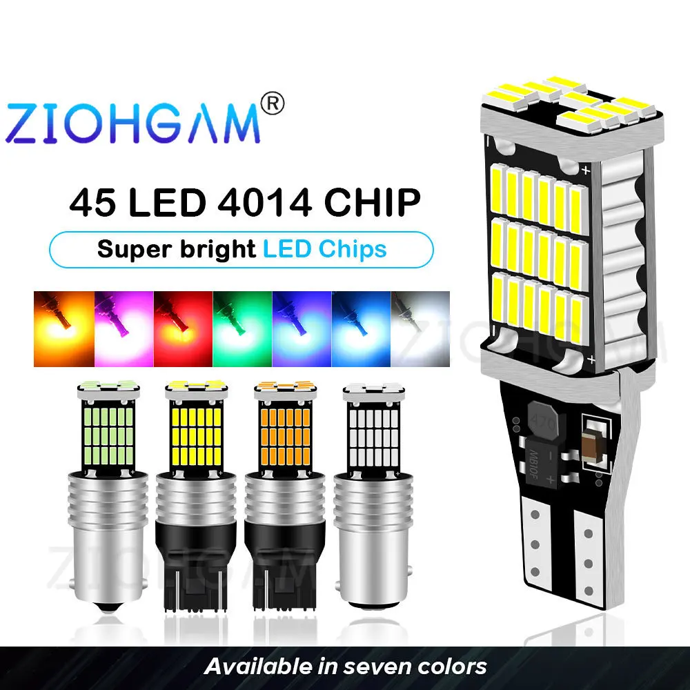 Ziohgam 1X P21W T15 Led Bulb 7440 7443 1156 1157 T20 W16W Ba15S S25 Bay15D Wy21W W21W Reverse Brake Park Car Signal Light Lamps