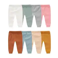 Unisex 1 Piece Solid Color Cotton Newborn Baby Boy Pant 0-24Months Autumn Baby Girl Pant Trousers Spring Legging 1