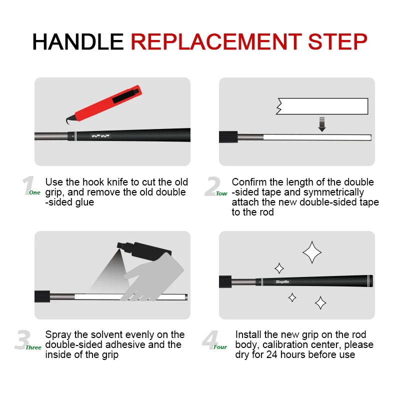Golf Club Grip Kit Tape Strips Golf Grip Removal Tool Gripping Solvent Hook Blade Golf Regripping Repair Set Replacement Kit 5