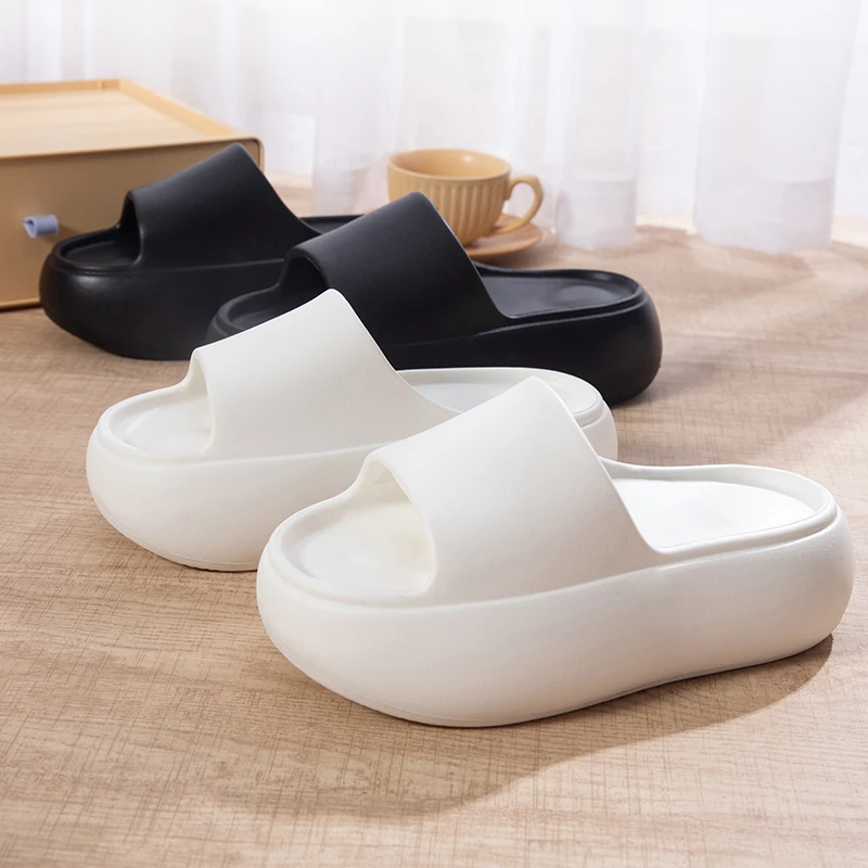 Thick Bottom Eva Slippers for Women Fashion Solid Color Platform Sandals Woman Summer 2025 Indoor Outdoor Non Slip Beach Slides 5