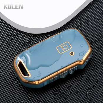 TPU Car Remote Key Case Cover Shell Fob per KIA Telluride SX Sportage R Sorento K5 Seltos 5 pulsanti Protector Holder accessori - TPU Car Remote Key Case Cover Shell Fob per KIA Telluride SX Sportage R Sorento