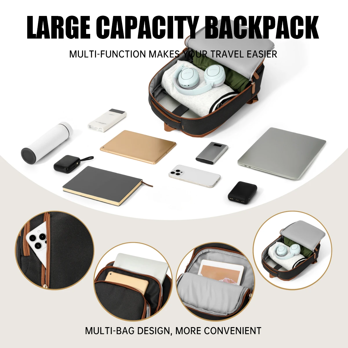 High School Backpack for Girls, Good-Looking School Bag, Junior High School Student, Large-Capacity Computer Backpack, Men's Business Trip, Commuting, Outdoor