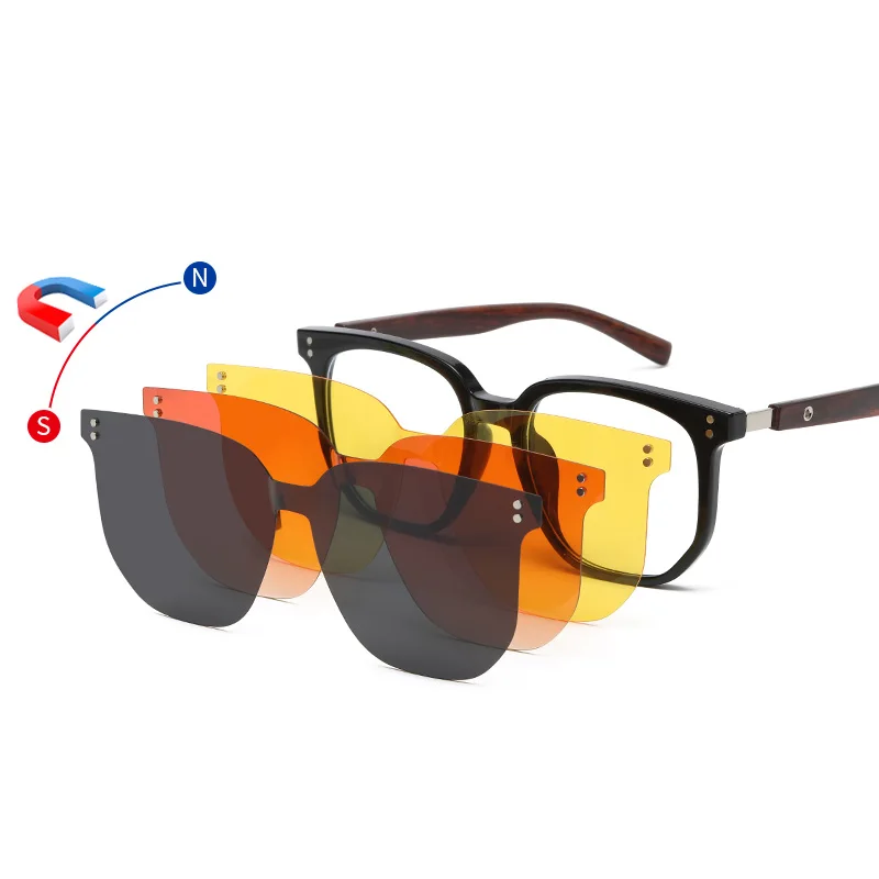 مجموعة مغناطيسية عالية المظهر، نظارات قصر النظر، نظارات شمسية مستقطبة، مجموعة متنوعة من النظارات الشمسية ذات المشبك للقيادة